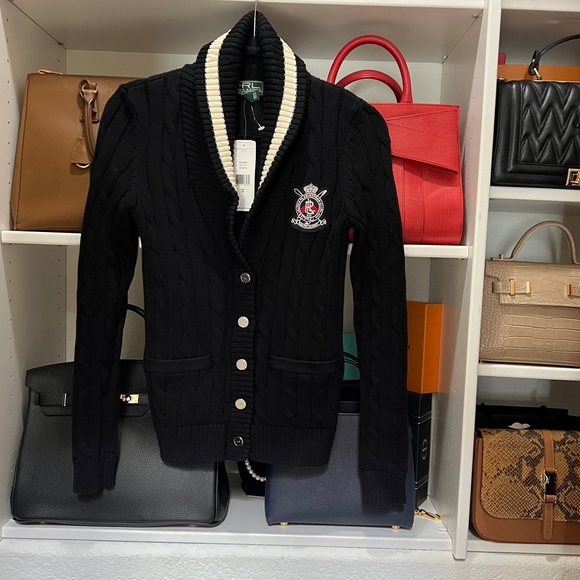 TRADED.New with tag Ralph Lauren cable cardigan - Picture 2 of 9